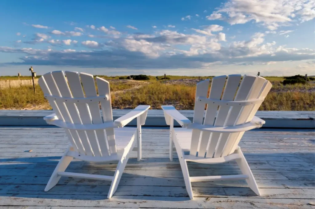 two beach chairs